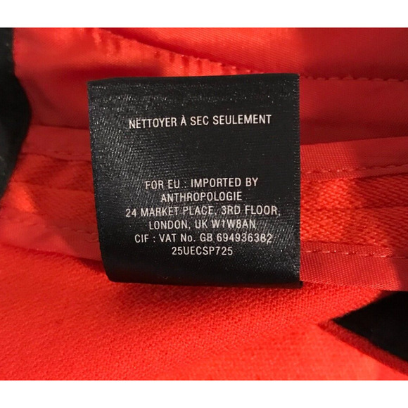 Anthropologie Leifsdottir Orange Cropped Ankle Zipper Pants - Size 4 - Picture 11 of 13
